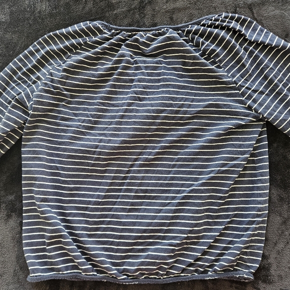 Striped black and white joe FRESH top soft office casual xl - Picture 5 of 5